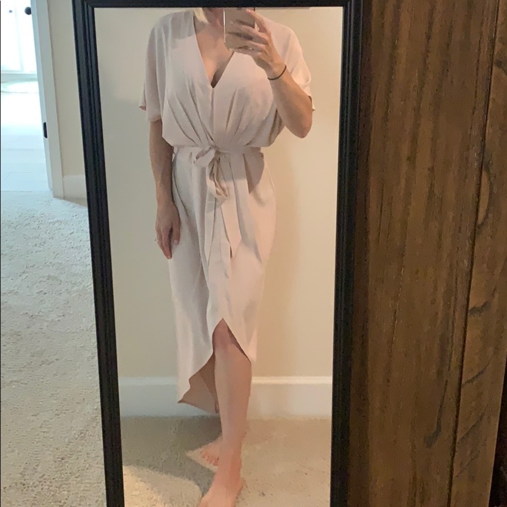 Blush high low dress